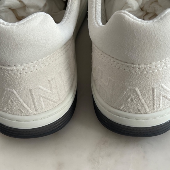 NEW Chanel 22A White Black Suede CC Flat Lace Up Tie Runner Trainer Sneaker 38 - Picture 10 of 16